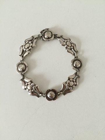 Georg Jensen スターリングシルバー ブレスレット フラワー