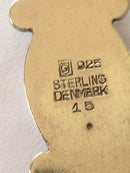 Georg Jensen Sterling Sølv Halskæde med blå sten No 15 - Danam Antik