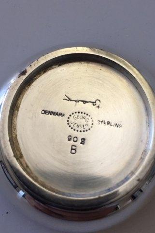 Georg Jensen Bernadotte Sterling Sølv saltkar med blå emalje No 902B - Danam Antik