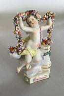 Meissen Putti med Vinger og Blomsterranke Figurine - Danam Antik