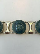 Royal Copenhagen A. Dragsted Jais Nielsen Sterling Sølv og Porcelæns armbånd - Danam Antik