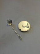 Georg Jensen Sterling Sølv Låg og ske af Sigvard Bernadotte No 710 og No 14 - Danam Antik