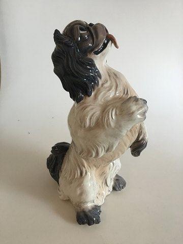 Dahl Jensen Figur af Hund. Pekingeser meget Stor 38cm No 1169 - Danam Antik