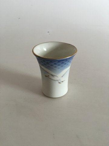 Bing & Grøndahl Måge med Guld Lille Vase No 672 - Danam Antik