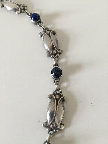 Georg Jensen Sterling Sølv Halskæde med Lapis Lazuli No 15 - Danam Antik