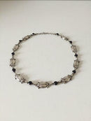 Georg Jensen Sterling Sølv Halskæde med blå sten No 15 - Danam Antik