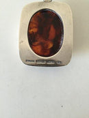 Bent Knudsen Halssmykke i sølv og rav - Danam Antik