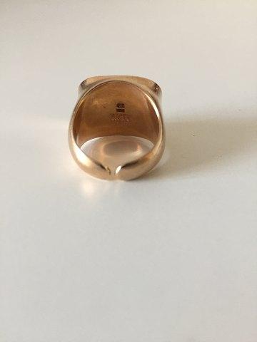Bent Knudsen 14K Moderne Guld Ring med Chrysopras No 39 - Danam Antik