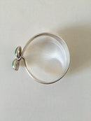 Hans Hansen Sterling Sølv Armbånd med grønne sten - Danam Antik