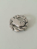 Georg Jensen Sterling Sølv Broche med due No 123 gamle stempler - Danam Antik