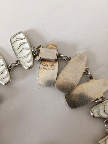 David Andersen Sterling Sølv med Emalje Halskæde og Øreclips - Danam Antik