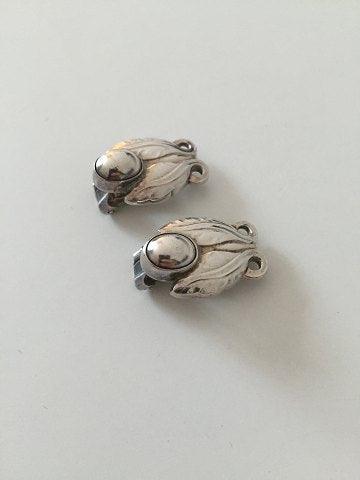 Georg Jensen Sterling Sølv Øreklips No 108 - Danam Antik