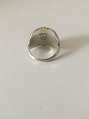 Georg Jensen Sterling Sølv Ring med lyseblå sten No 59 - Danam Antik