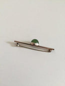 Georg Jensen Sterling Sølv Broche med grøn sten - Danam Antik