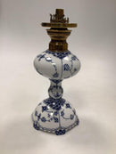 Royal Copenhagen Musselmalet Helblonde Petroleums lampe - Danam Antik