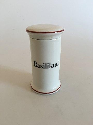 Bing & Grøndahl Basilikum Krydderikrukke No 497 fra Apotekerserien - Danam Antik