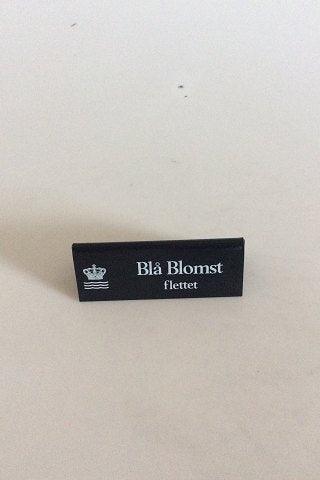 Royal Copenhagen Forhandler Reklame Skilt i Plastik "Blå Blomst Flettet" - Danam Antik