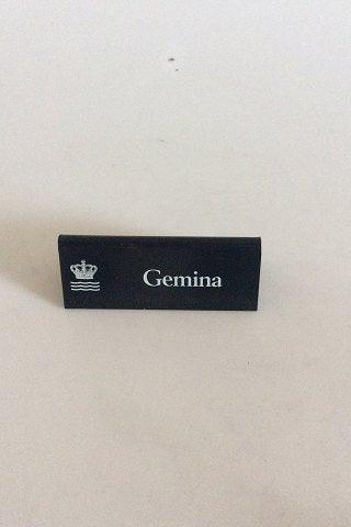 Royal Copenhagen Forhandler Reklame Skilt i Plastik "Gemina" - Danam Antik