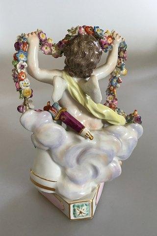 Meissen Putti med Vinger og Blomsterranke Figurine - Danam Antik