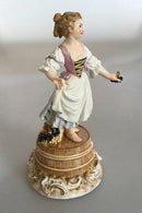 Meissen Pige på Vintønde med druer i hånden Figurine - Danam Antik
