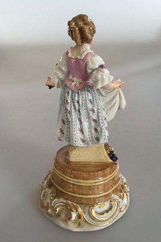 Meissen Pige på Vintønde med druer i hånden Figurine - Danam Antik