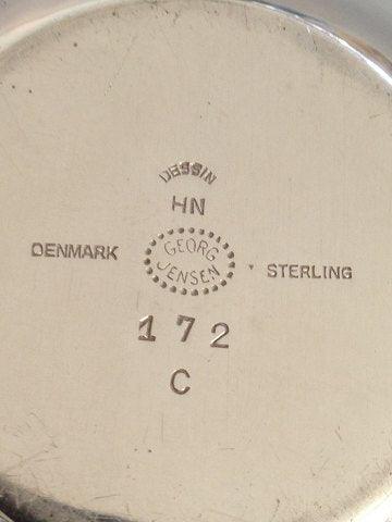 Georg Jensen Sterling Sølv Lågskål af Harald Nielsen No 172C - Danam Antik