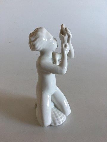 Rørstrand Figurine af Dreng med Konkylie - Danam Antik