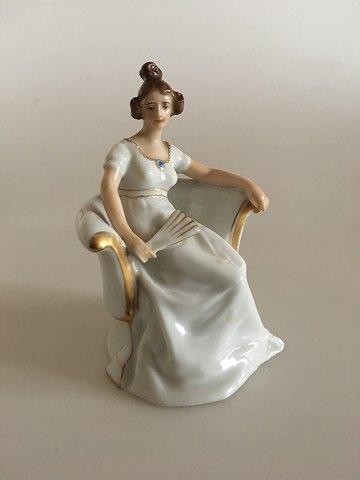 Rosenthal Figurine af Kvinde med Vifte i Stol - Danam Antik