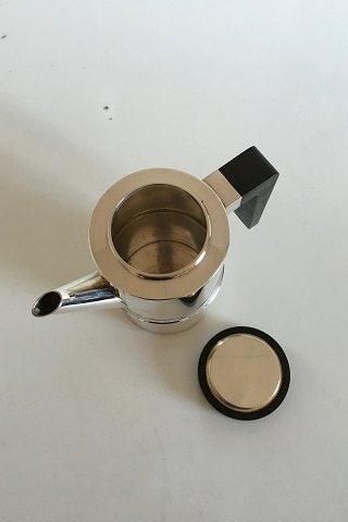 Georg Jensen Sterling Sølv S.G.J Kaffekande med Trælåg og Træhåndtag No 1143 - Danam Antik