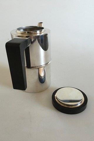 Georg Jensen Sterling Sølv S.G.J Kaffekande med Trælåg og Træhåndtag No 1143 - Danam Antik