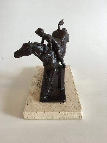 Royal Copenhagen Bronze statuette Sterett-Gittings Kelsey af rytter - Danam Antik
