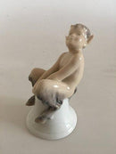 Royal Copenhagen Figurine af Faun på Klokke No 1208 - Danam Antik
