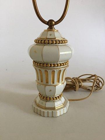Bing & Grøndahl Tegner lampe med guld decoration No 1108 KG - Danam Antik