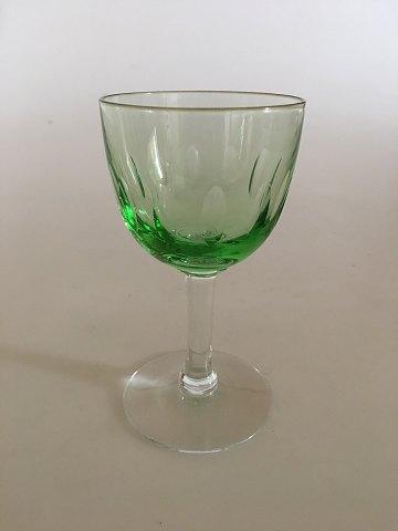 Holmegaard Murat Hvidvinsglas med Grøn Kumme 11.5 cm H. - Danam Antik