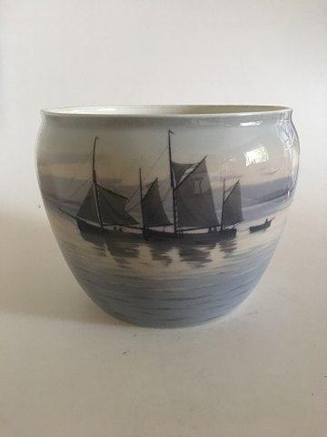 Bing & Grøndahl Art Nouveau Vase med skibsmotiv No 7090/214 - Danam Antik