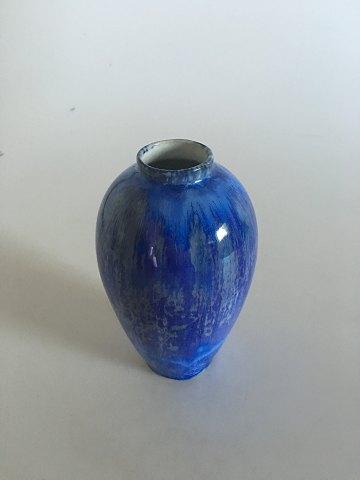 Royal Copenhagen Krystal Glasur Vase i blå. - Danam Antik