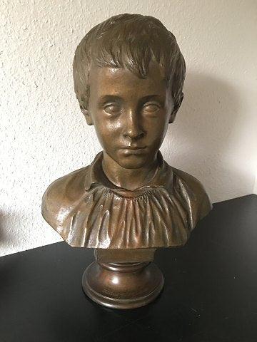 L. Rasmussen København Bronze Buste (Stor) af Julius Middelthun - Danam Antik