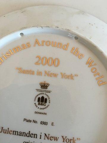 Bing & Grøndahl Christmas Around the World 2000 Platte "Julemanden i New York" - Danam Antik