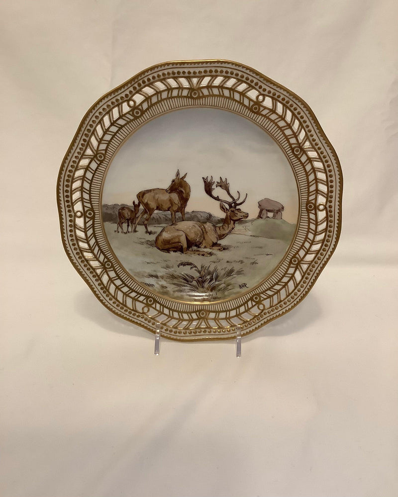 Sæt på 8 Royal Copenhagen Flora Danica Unika Jagttallerker af Karl Hansen Reistrup - Danam Antik