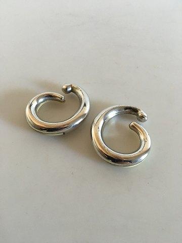 Georg Jensen Sterling Sølv Øreringe med Elfenben - Danam Antik