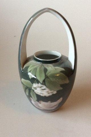 Royal Copenhagen Art Nouveau Vase med Høns No 915/29 - Danam Antik