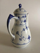 Bing & Grøndahl Blåmalet Musselmalet Riflet Kaffekande - Danam Antik