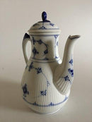 Bing & Grøndahl Blåmalet Musselmalet Riflet Kaffekande - Danam Antik