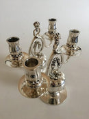 Georg Jensen Sterling Sølv Toarmede Lysestager No 324. - Danam Antik