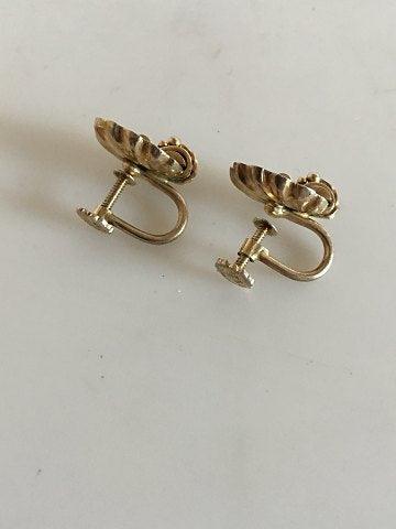 Hans Hansen Øreringe i Forgyldt Sterling Sølv - Danam Antik