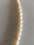 Perlehalskæde med Elfenben og Lås i Forgyldt Sterling Sølv. - Danam Antik