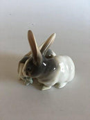 Rørstrand Art Nouveau Figur med par Kaniner der spiser blad - Danam Antik