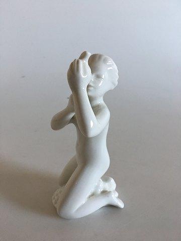 Rørstrand Figurine af Dreng med Konkylie - Danam Antik