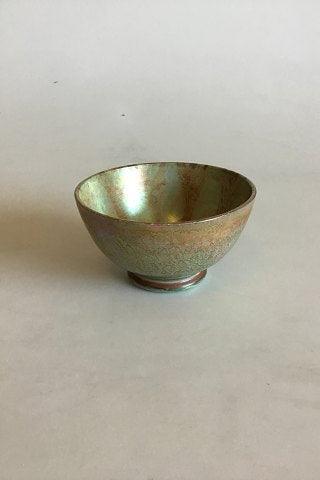 Gustavsberg Keramikskål med Rød/Grøn lustre glasur - Danam Antik