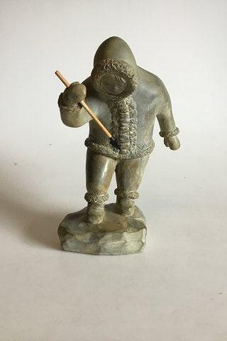 Eskimo, Figur af fedtsten. Ben Abbott, Canada - Danam Antik